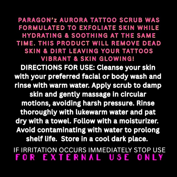 PARAGONZ TATTOO / SUGAR SCRUB - Picture 7 of 8
